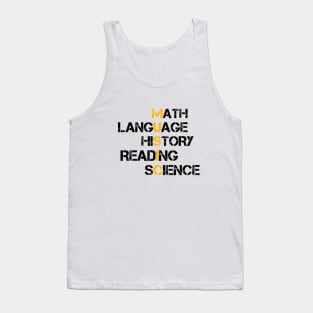 Music - math language history reading science Tank Top